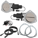 QTP 4in Bolt-On QTEC Dual Electric Cutout Valves w/Flanges - Pair-1