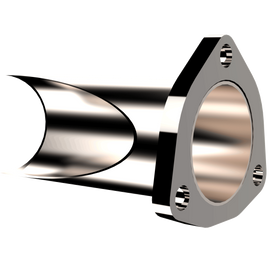 QTP 2.5in Weld-On QTEC DIY Cutout Pipe - 0