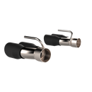 QTP 15-18 Dodge Challenger 6.2L/6.4L 304SS Screamer Exhaust 3in Quad Tip Adapter w/Black Tips-2