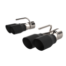 QTP 15-18 Dodge Challenger 6.2L/6.4L 304SS Screamer Exhaust 3in Quad Tip Adapter w/Black Tips-1
