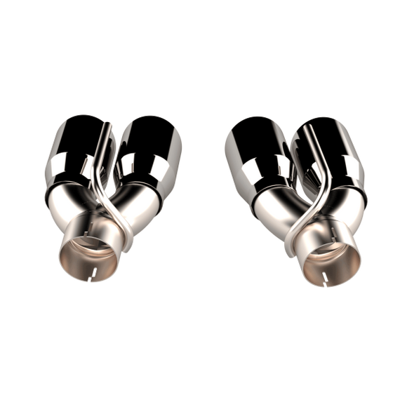 QTP 15-18 Dodge Challenger 6.2L/6.4L 304SS Screamer Exhaust 3in Quad Tip Adapter