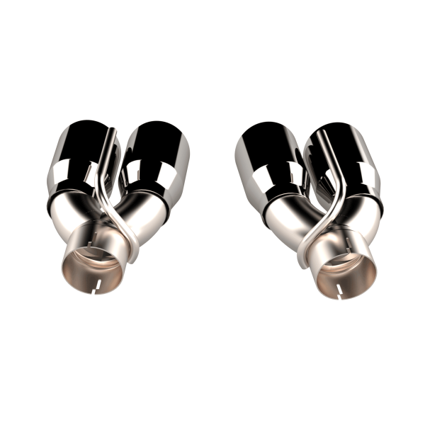QTP 15-18 Dodge Challenger 6.2L/6.4L 304SS Screamer Exhaust 3in Quad Tip Adapter - 0