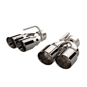 QTP 15-18 Dodge Challenger 6.2L/6.4L 304SS Screamer Exhaust 3in Quad Tip Adapter