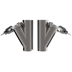 QTP Dual 3.5in Electric Valves / Wiring / 1 Toggle Switch / 2 SS 3.5in Cutouts - 0