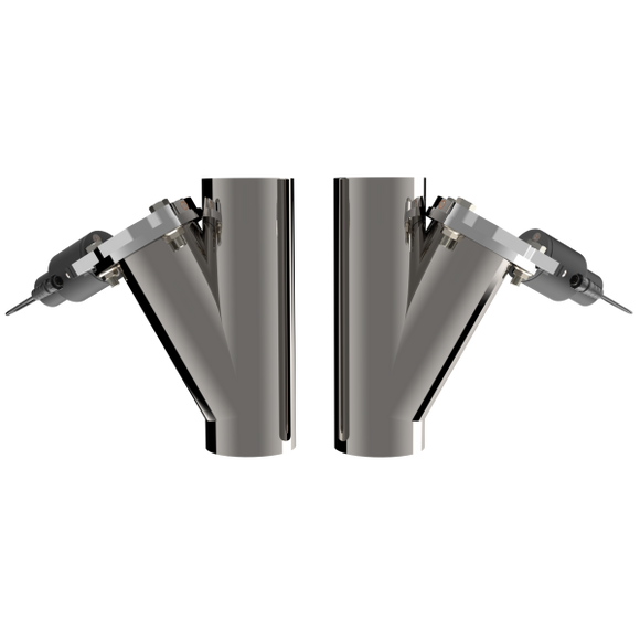 QTP Dual 3.5in Electric Valves / Wiring / 1 Toggle Switch / 2 SS 3.5in Cutouts