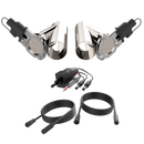 QTP Dual 3.5in Electric Valves / Wiring / 1 Toggle Switch / 2 SS 3.5in Cutouts-1