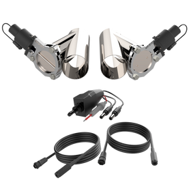 QTP Dual 3.5in Electric Valves / Wiring / 1 Toggle Switch / 2 SS 3.5in Cutouts