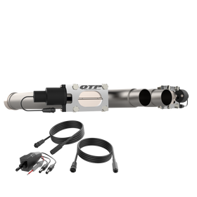 QTP 15-17 Ford Mustang GT 2.5in 304SS Aggressor Cutout Mid Pipe - 0