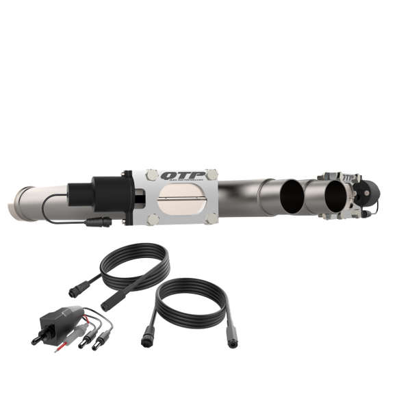 QTP 15-17 Ford Mustang GT 2.5in 304SS Aggressor Cutout Mid Pipe