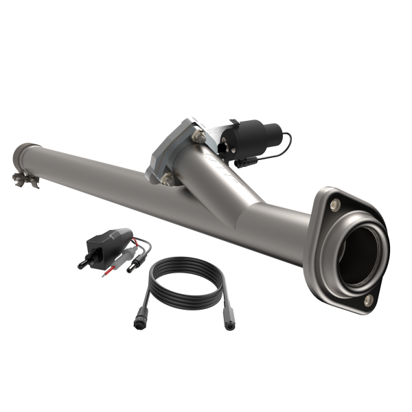 QTP 15-18 Ford F-150 CC/EC Standard Bed 2.5in 304SS Aggressor Cutout Mid Pipe - 0