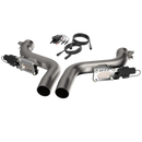 QTP 15-19 Dodge Challenger/Charger 6.2L/6.4L 304SS Aggressor Cutout Dual Mid Pipes-1