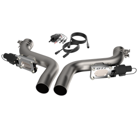 QTP 15-19 Dodge Challenger/Charger 6.2L/6.4L 304SS Aggressor Cutout Dual Mid Pipes
