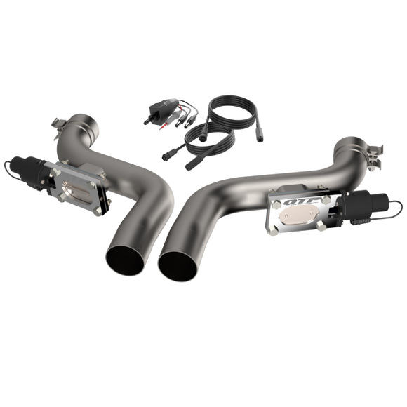 QTP 15-19 Dodge Challenger/Charger 6.2L/6.4L 304SS Aggressor Cutout Dual Mid Pipes