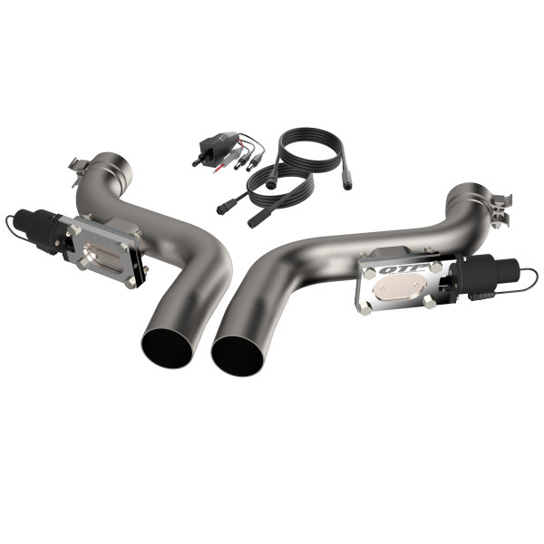 QTP 15-19 Dodge Challenger/Charger 6.2L/6.4L 304SS Aggressor Cutout Dual Mid Pipes