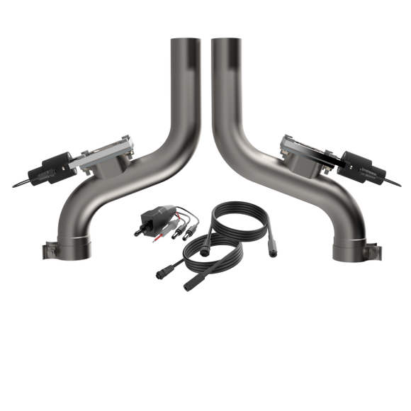 QTP 15-19 Dodge Challenger/Charger 6.2L/6.4L 304SS Aggressor Cutout Dual Mid Pipes