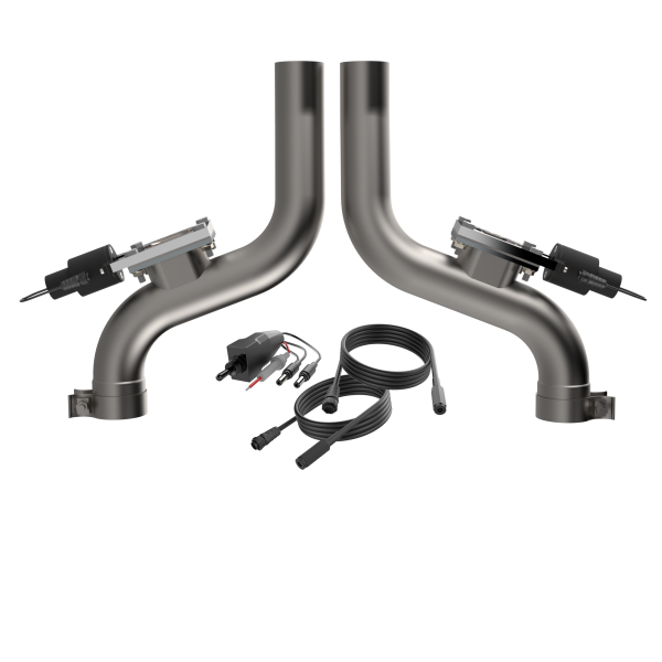 QTP 15-19 Dodge Challenger/Charger 6.2L/6.4L 304SS Aggressor Cutout Dual Mid Pipes - 0
