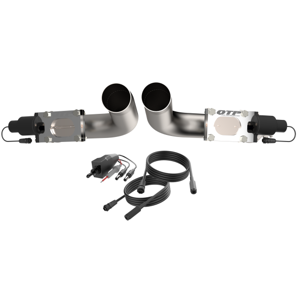 QTP 11-18 Dodge Challenger/Charger 5.7L 2.5in 304SS Aggressor Cutout Dual Mid Pipes - 0