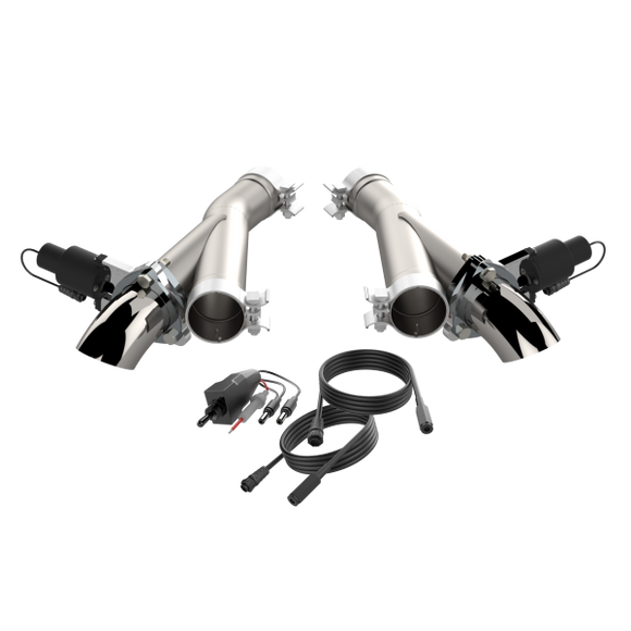 QTP 2018+ Jeep Grand Cherokee Trackhawk 2.75in 304SS Aggressor Cutout Dual Mid Pipes