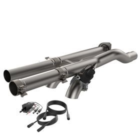 QTP 17-18 Ford Raptor EC/CC 2.5in 304SS Aggressor Cutout Dual Mid Pipes - 0