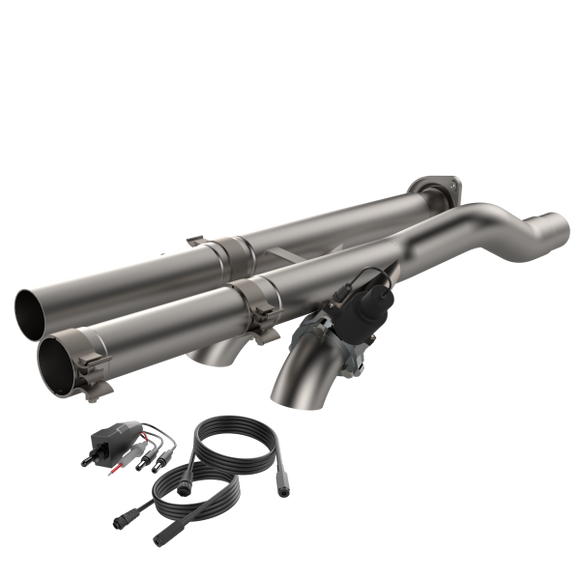 QTP 17-18 Ford Raptor EC/CC 2.5in 304SS Aggressor Cutout Dual Mid Pipes