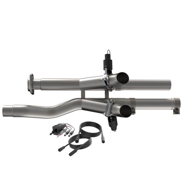 QTP 17-18 Ford Raptor EC/CC 2.5in 304SS Aggressor Cutout Dual Mid Pipes