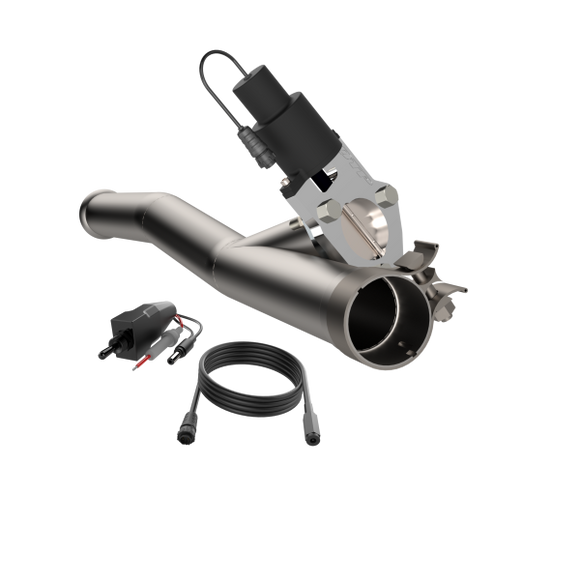 QTP 2018 Jeep Wrangler JL 4DR 2.5in 304SS Aggressor Cutout Mid Pipe