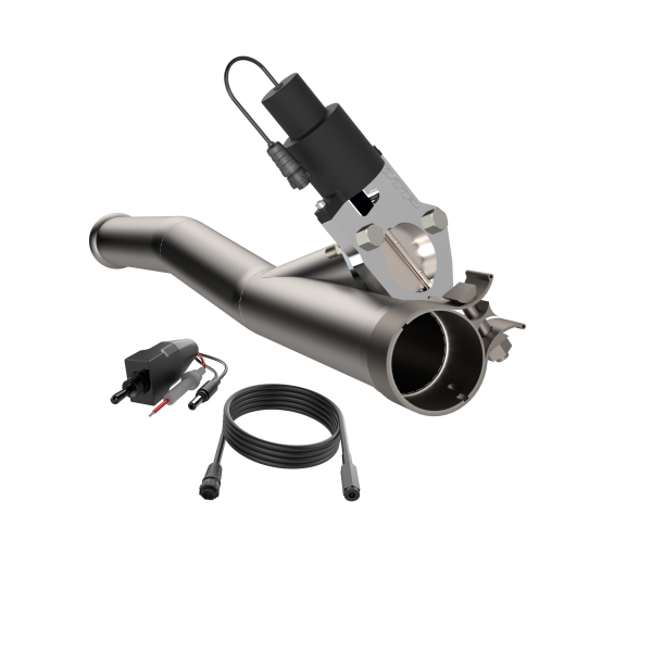 QTP 2018 Jeep Wrangler JL 4DR 2.5in 304SS Aggressor Cutout Mid Pipe