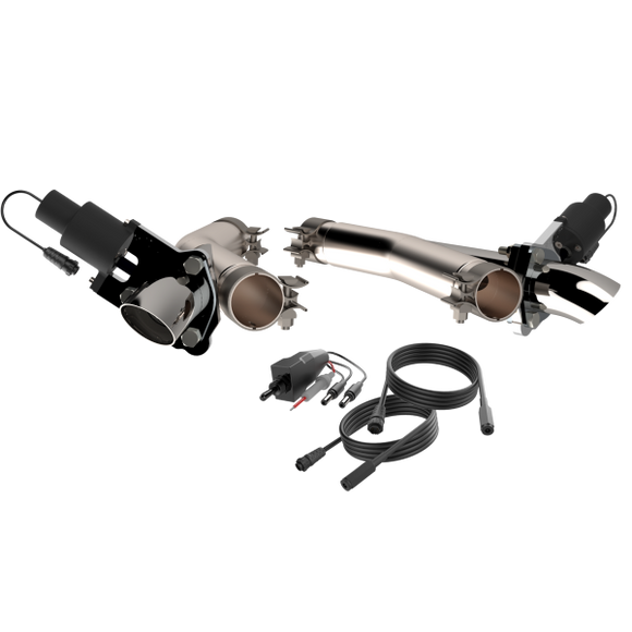 QTP 11-18 Dodge Durango 5.7L 2.5in 304SS Aggressor Cutout Dual Mid Pipes