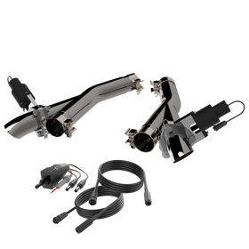 QTP 11-18 Dodge Durango 5.7L 2.5in 304SS Aggressor Cutout Dual Mid Pipes - 0