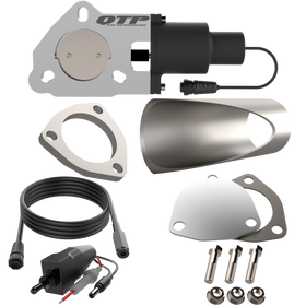 QTP Single 2.5in Electric Valve / Wiring / 1 Toggle Switch / 1 2.5in DIY Cutout Pipe