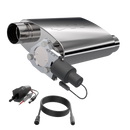 QTP 3in Weld-On 304SS Reverse Screamer Muffler w/Bolt-On QTEC Electric Cutout-1