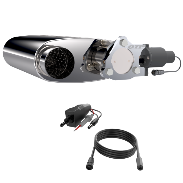 QTP 3in Weld-On 304SS Screamer Muffler w/Bolt-On QTEC Electric Cutout