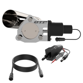 QTP Single 3in Electric Valve / Wiring / 1 Toggle Switch / 1 3in SS Exhaust Cutout