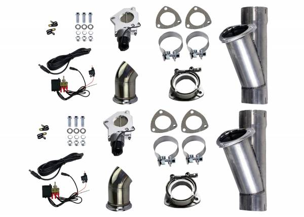 GRANATELLI 2.5 (63MM) ELECTRONIC EXHAUST CUTOUT - DUAL SYSTEM - ALUMINIZED MILD"