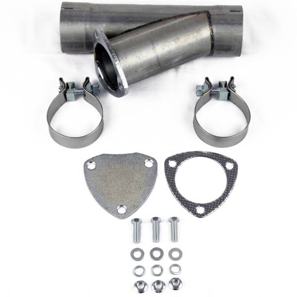 GRANATELLI 2.25 (57MM) MANUAL EXHAUST CUTOUT - ALUMINIZED MILD STEEL W/ SLIP FI"