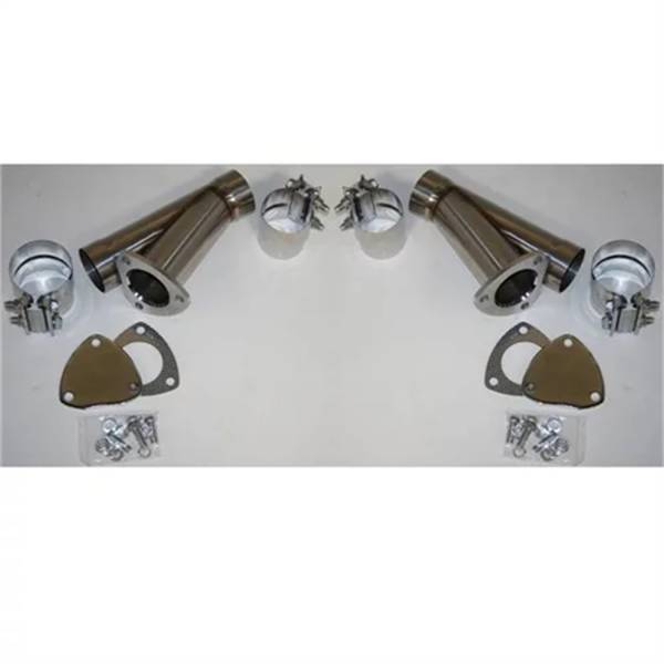 GRANATELLI 2.0 (51MM) MANUAL EXHAUST CUTOUT KIT - STAINLESS STEEL - SLIP FIT W/"