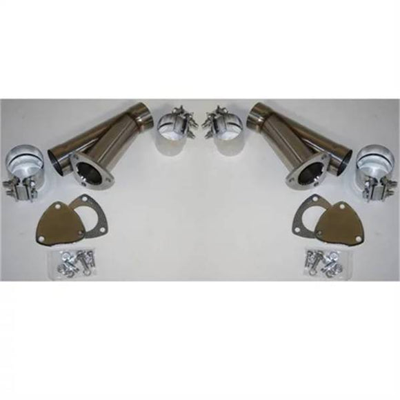 GRANATELLI 2.5 (63MM) MANUAL EXHAUST CUTOUT KIT - STAINLESS STEEL - SLIP FIT W/"