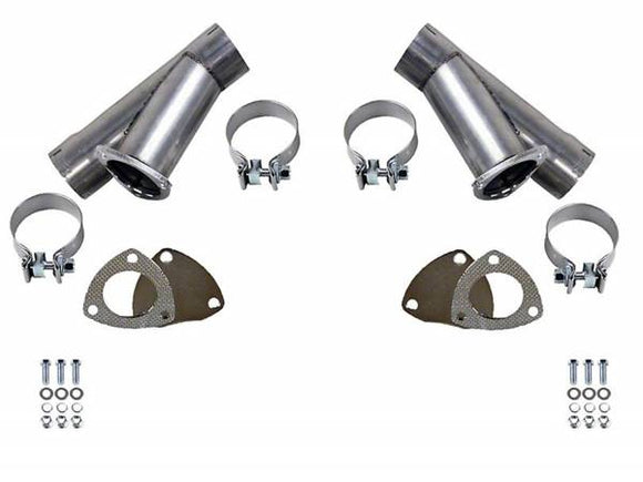 GRANATELLI 4.00 (102MM) MANUAL EXHAUST CUTOUT KIT - STAINLESS STEEL - SET OF 2"