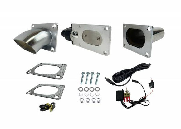 GRANATELLI 3.0 (76 MM) OVAL ELECTRONIC EXHAUST CUTOUT SYSTEM - STAINLESS STEEL"