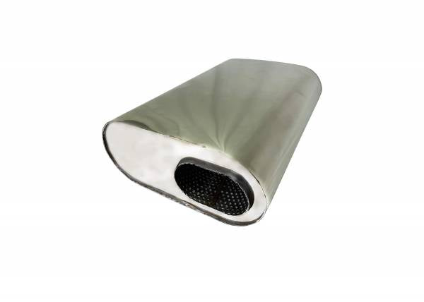 GRANATELLI 3 INLET 3" OUTLET OVAL MUFFLER 13 X 9.5 X 6"