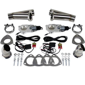 GRANATELLI 2.25 (57MM) ELECTRONIC EXHAUST CUTOUT - DUAL SYSTEM - STAINLESS STEE"