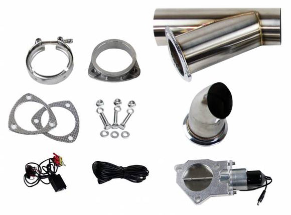 GRANATELLI 2.25 (57MM) ELECTRONIC EXHAUST CUTOUT SYSTEM - STAINLESS STEEL"