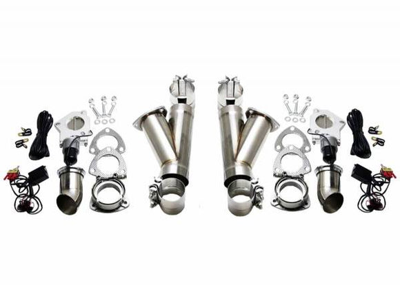 GRANATELLI 3.0 (76 MM) ELECTRONIC EXHAUST CUTOUT - DUAL SYSTEM - STAINLESS STEE"