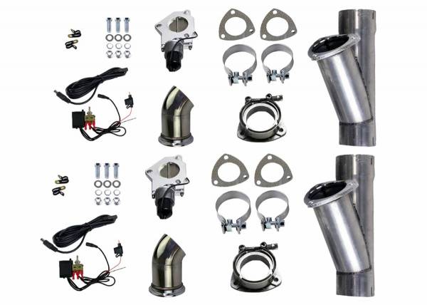GRANATELLI 3.0 (76 MM) ELECTRONIC EXHAUST CUTOUT - DUAL SYSTEM - ALUMINIZED MIL"
