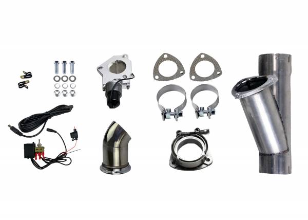 GRANATELLI 4.0 (102MM) ELECTRONIC EXHAUST CUTOUT SYSTEM - ALUMINIZED MILD STEEL"