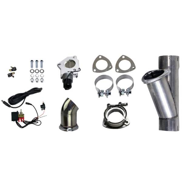 GRANATELLI 2.5 (63MM) ELECTRONIC EXHAUST CUTOUT SYSTEM - ALUMINIZED MILD STEEL"