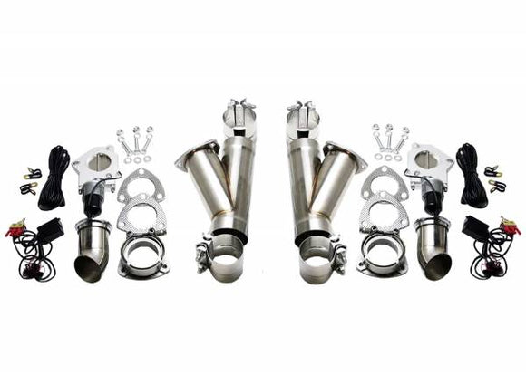 GRANATELLI 2.25 (57MM) ELECTRONIC EXHAUST CUTOUT - DUAL SYSTEM - STAINLESS STEE"