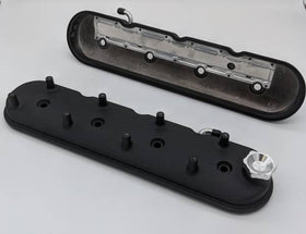 GRANATELLI VALVE COVER WITH INTEGRAL ANGLED COIL MOUNTS. STANDARD HEIGHT - BLACK