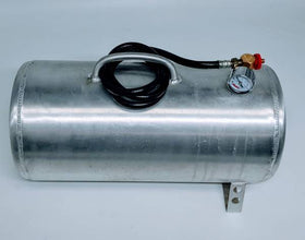 GRANATELLI AIR TANK. PORTABLE. 5 GALLONS. ALUMINUM. NATURAL. HOSE. PRESSURE GAUG