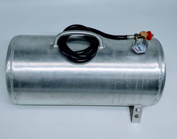 GRANATELLI AIR TANK. PORTABLE. 5 GALLONS. ALUMINUM. NATURAL. HOSE. PRESSURE GAUG